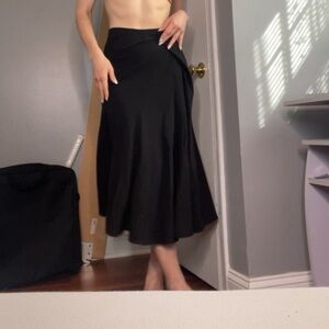 Elegant Black A-Line Skirt